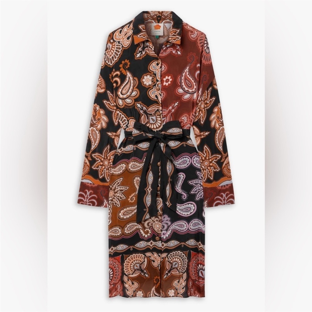Farm Rio Printed Mini Shirt Dress - Picture 9 of 16